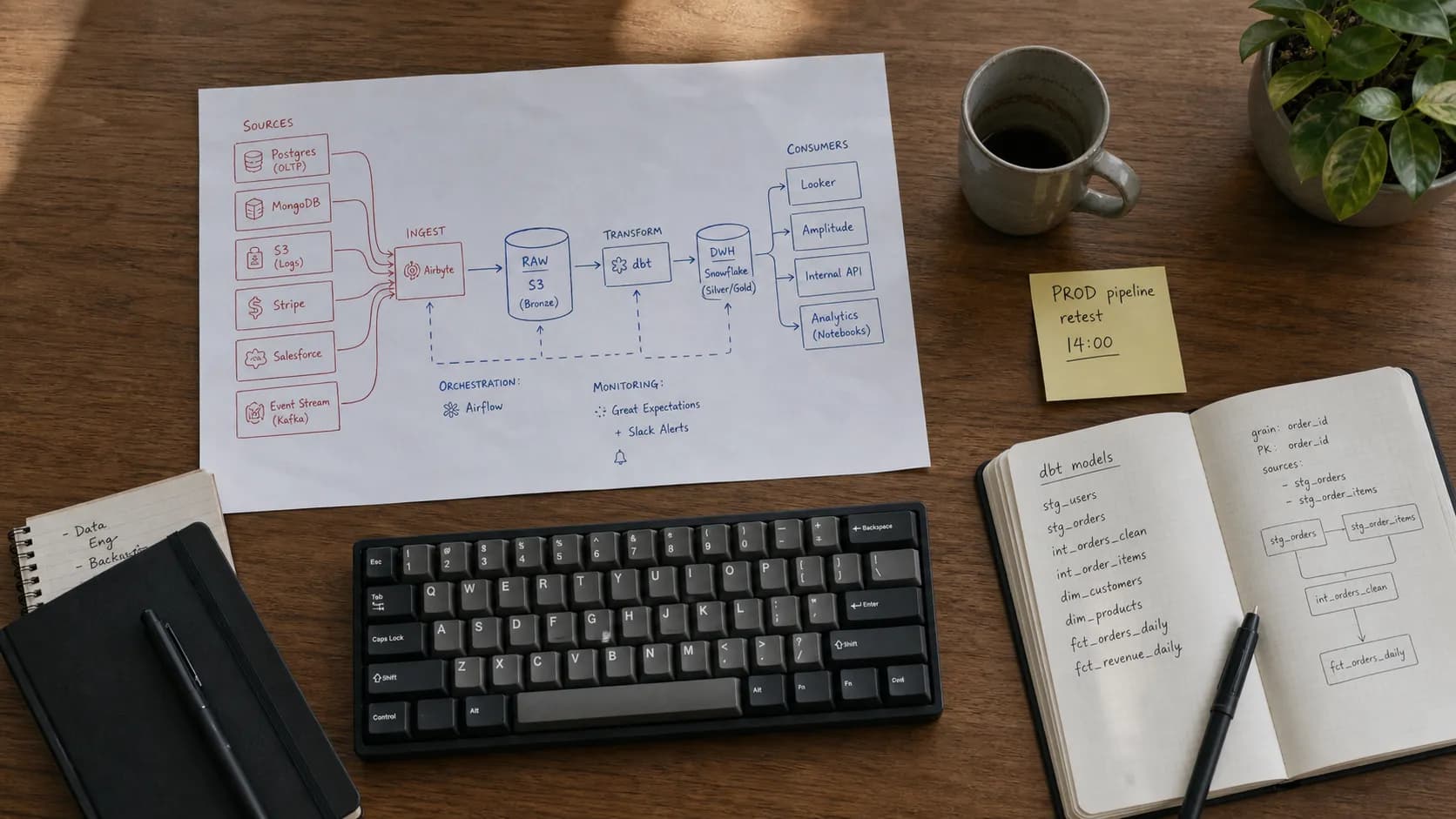 Team reviewing connected dashboards, data pipelines, forecasting views, inventory analytics, and business intelligence reports